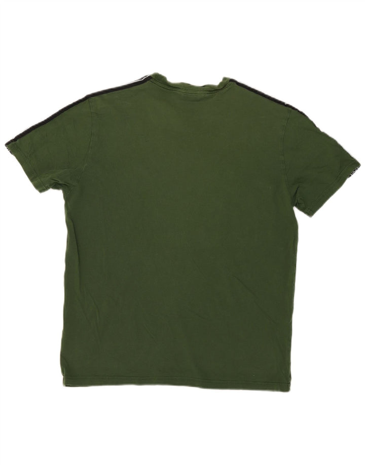 Champion T-Shirt Graphique Homme Vert Moyen Colourblock