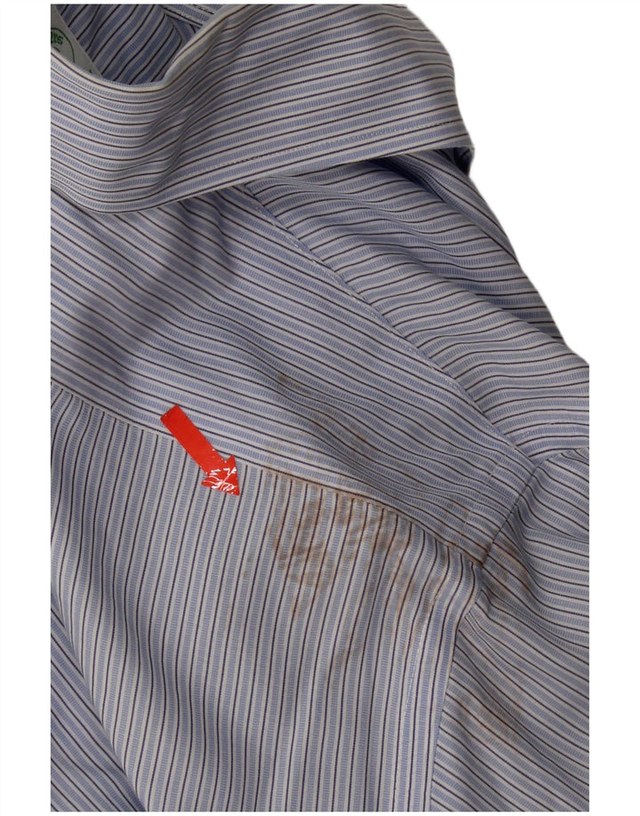 Brooks Brothers Mens 346 Chemise Taille 15 Coton rayé bleu moyen