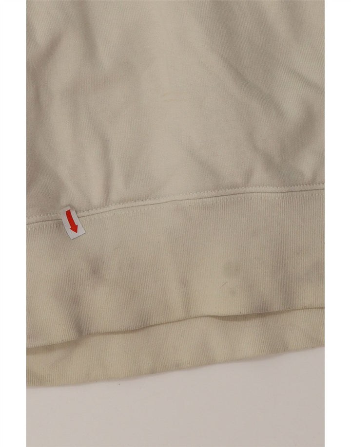 ADIDAS Sweat à capuche pour femme UK 14 Medium Off White Coton