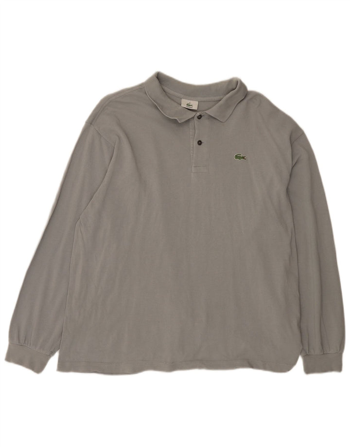 Lacoste Polo à manches longues pour homme Taille 8 3XL Gris