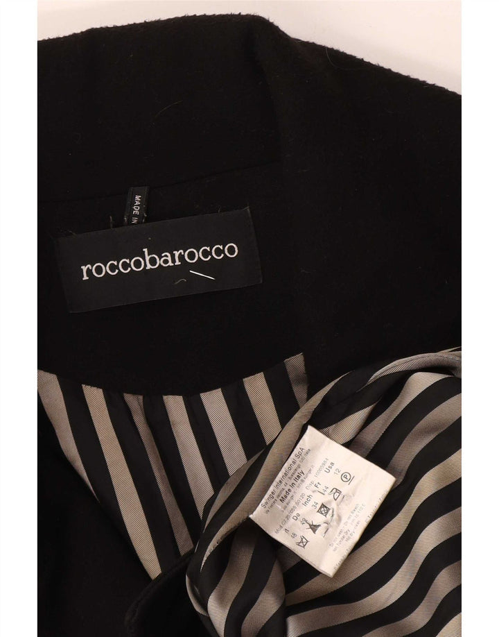 Roccobarocco Pardessus Femme IT 48 XL Noir Polyester