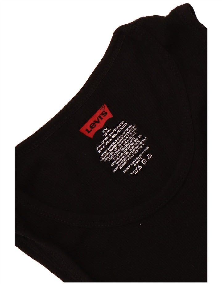 LEVI'S Débardeur Homme UK 38/40 Coton Noir Moyen