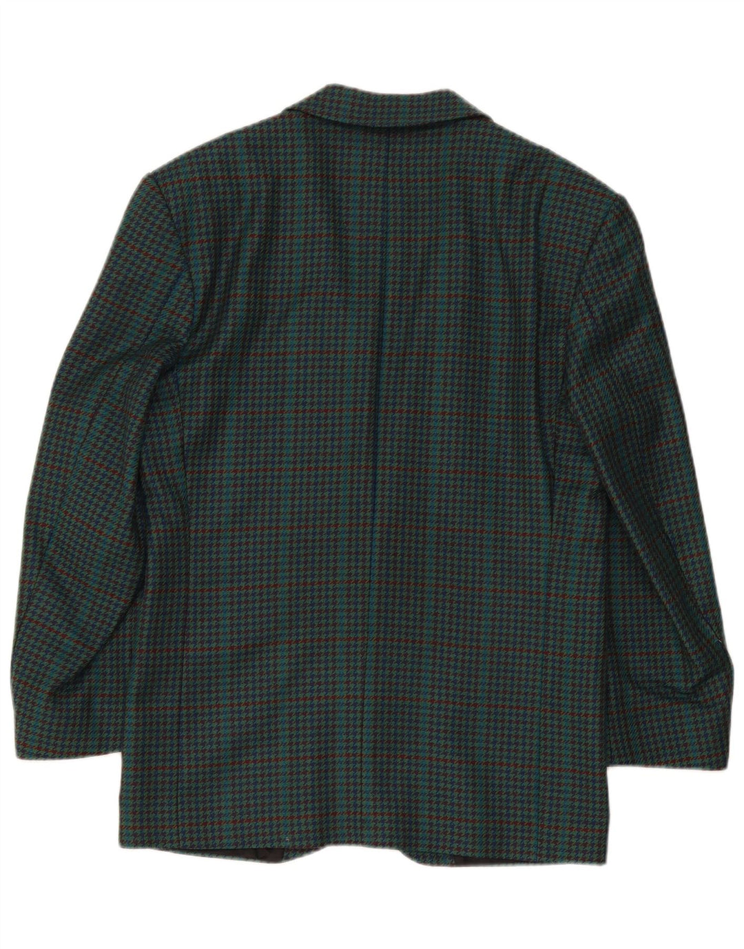 vintage Mens 2 Bouton Blazer Veste IT 46 Petite Vert Poule Nouvelle Laine