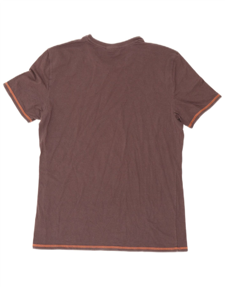 Fila T-Shirt Femme UK 14 Coton Marron Moyen