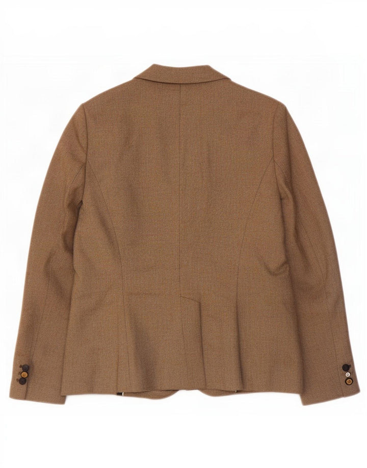 Zara Veste Blazer 1 Bouton Femme UK 18 XL Marron