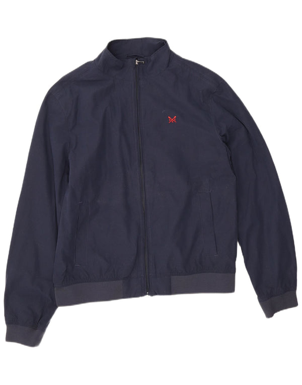 Crew Clothing Veste Bomber Homme UK 36 Petit Bleu Marine Polyester