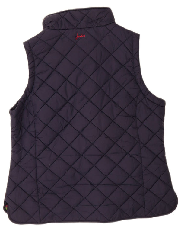 JOULES Gilet matelassé pour femme UK 14 Large Bleu Marine Polyamide