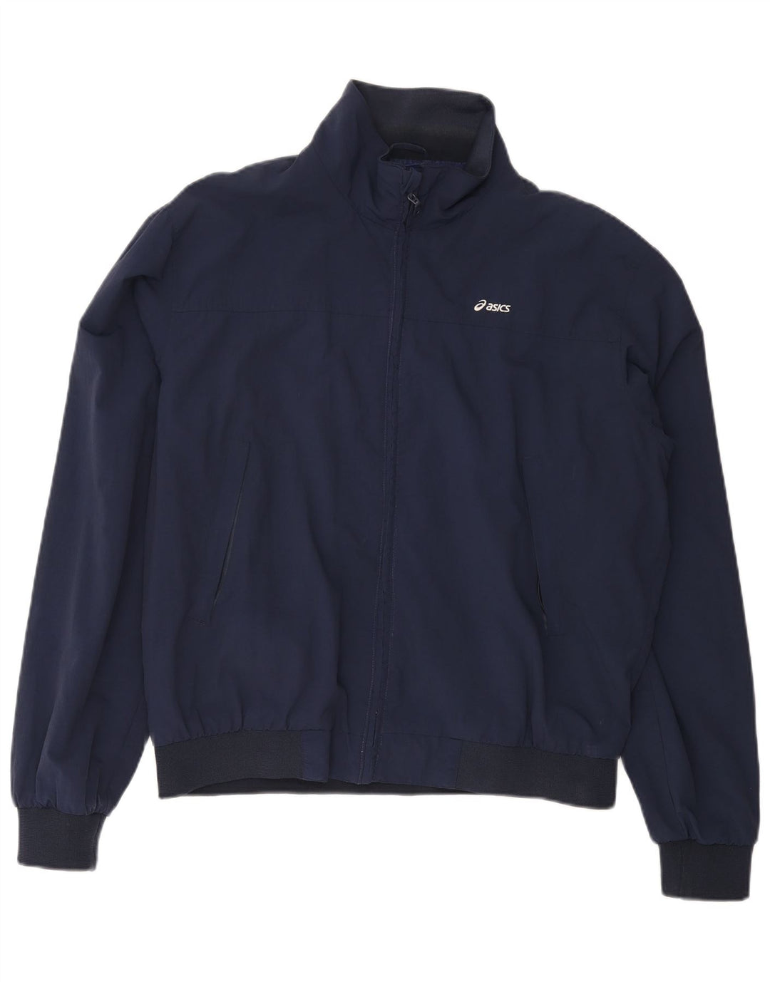 ASICS Veste Bomber Homme UK 40 Large Bleu Marine Nylon