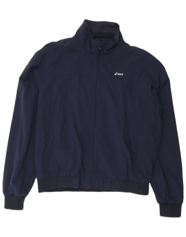 ASICS Veste Bomber Homme UK 40 Large Bleu Marine Nylon