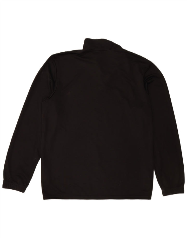 Adidas Hommes Climalite Zip Neck Pull Survêtement Top XL Noir Polyester
