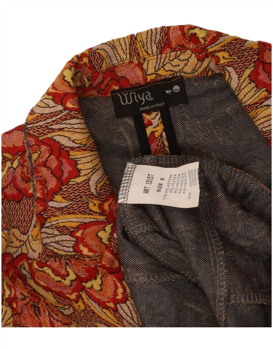vintage Femmes 1 Bouton Blazer Veste UK 10 Petit Floral Multicolore