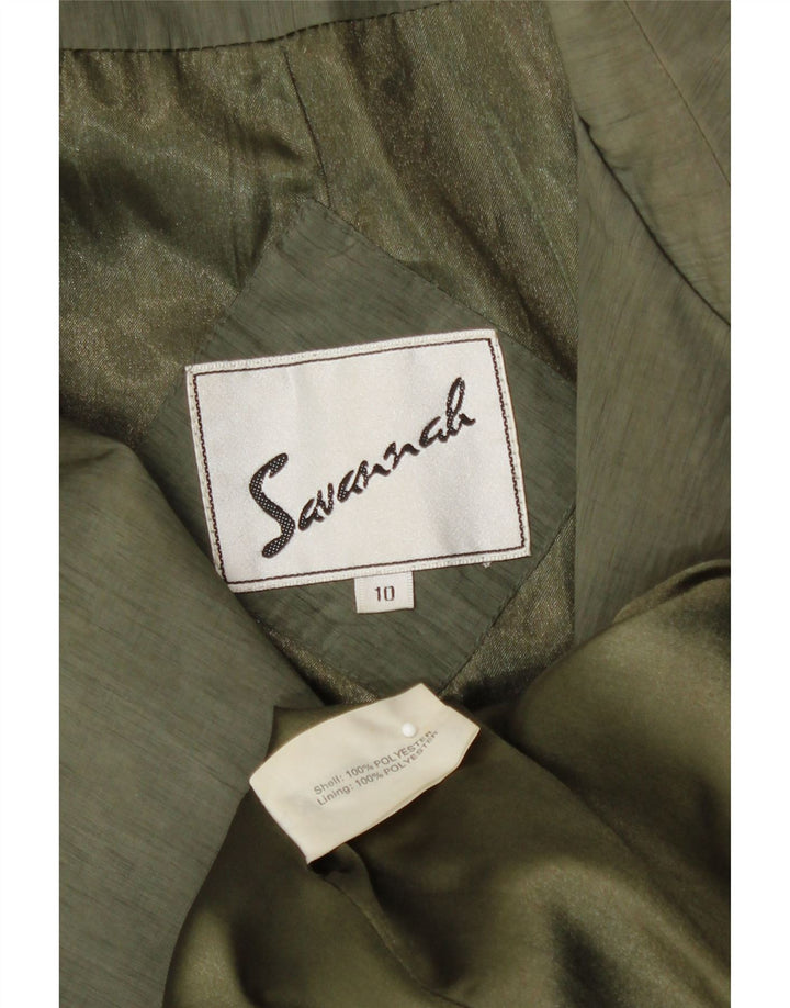 Savannah Trench-coat surdimensionné pour femme UK 10 Petit vert Polyester