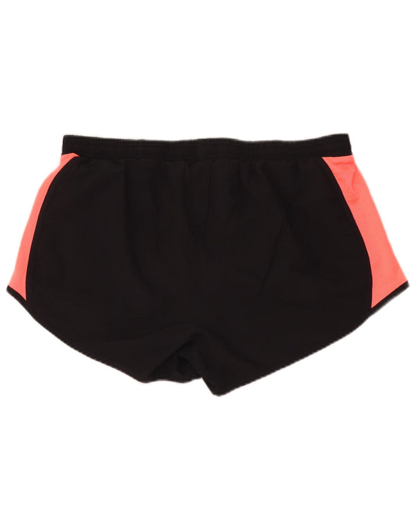 Under Armour Short de sport Heat Gear pour femme UK 16 Large Noir Colourblock
