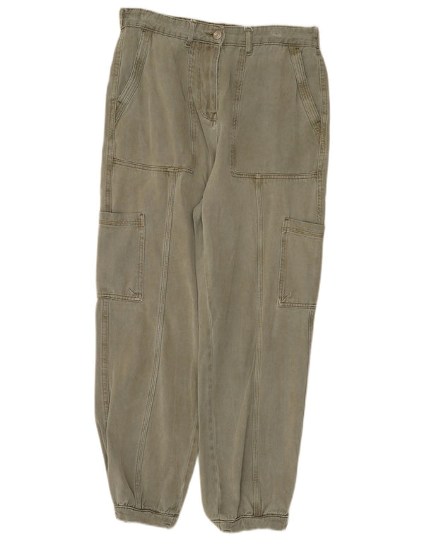 Marks & Spencer Pantalon cargo court pour femme UK 12 Medium W30 L26 Kaki