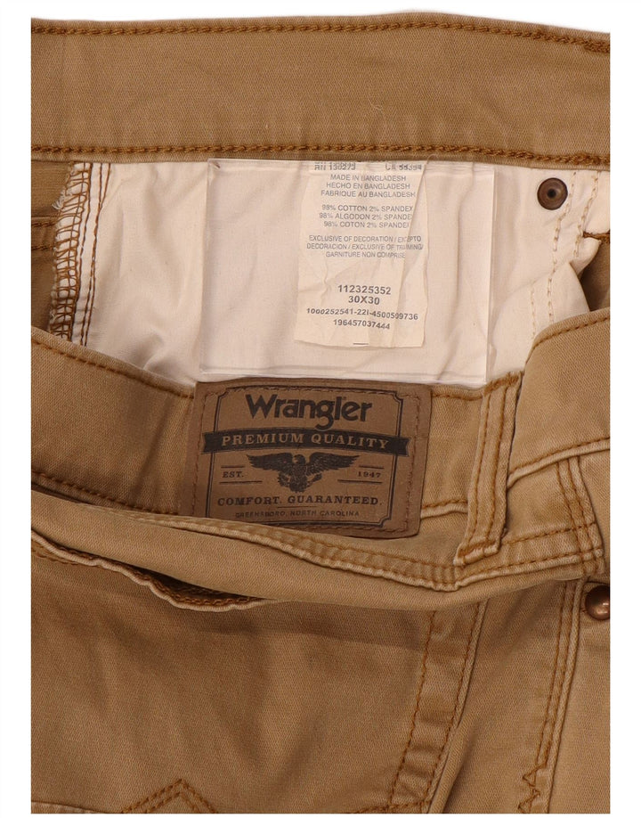 Wrangler Pantalon décontracté droit pour homme W30 L30 Marron Coton