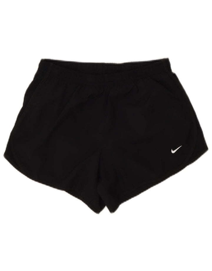 Nike Womens Dri Fit Sport Shorts UK 14 Large Black Polyester
