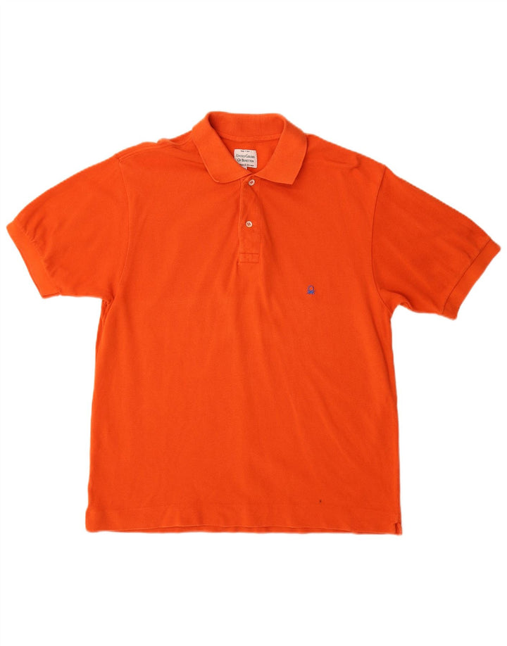 Benetton Polo Homme Orange Moyen Coton