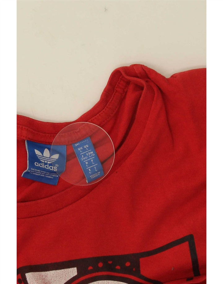 Adidas T-shirt graphique pour hommes, grand, rouge