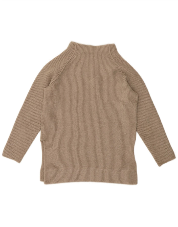Massimo Dutti Pull col roulé pour femme UK 12 Laine beige moyen