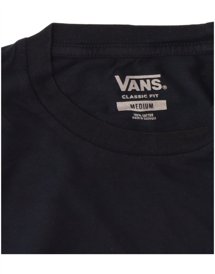 Vans T-shirt coupe classique pour homme en coton bleu marine moyen