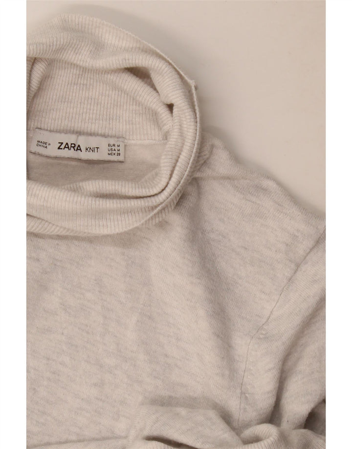 Zara Pull col roulé pour femme UK 12 Gris moyen