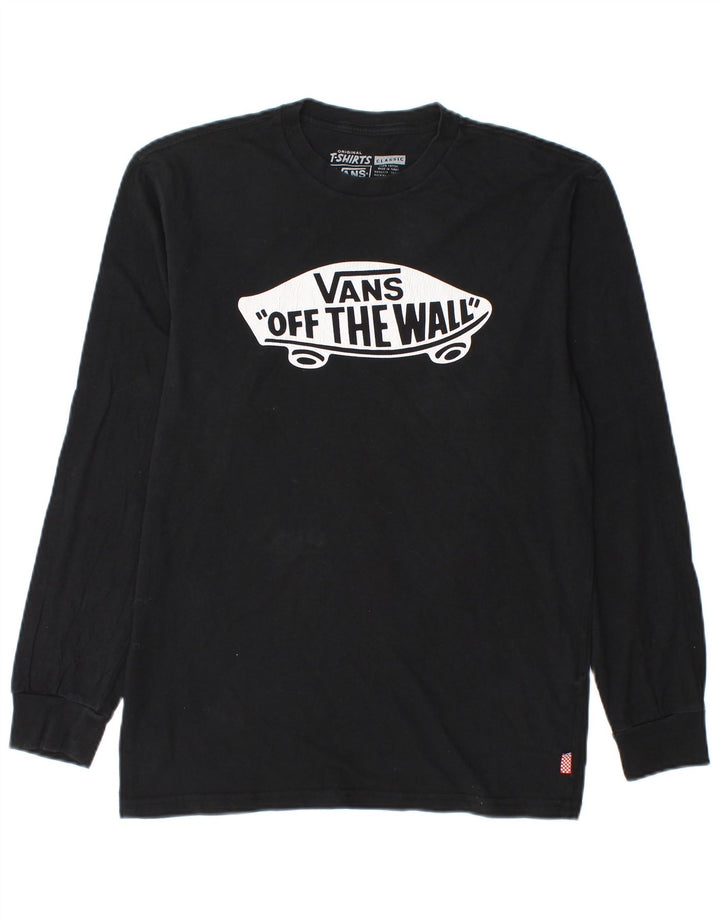 VANS Haut graphique à manches longues pour homme Coupe classique en coton noir moyen