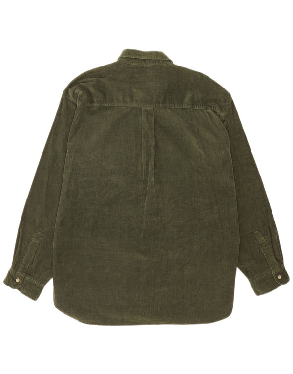 Chemise en velours côtelé CLASSIC pour homme UK 45/46 XL en coton vert