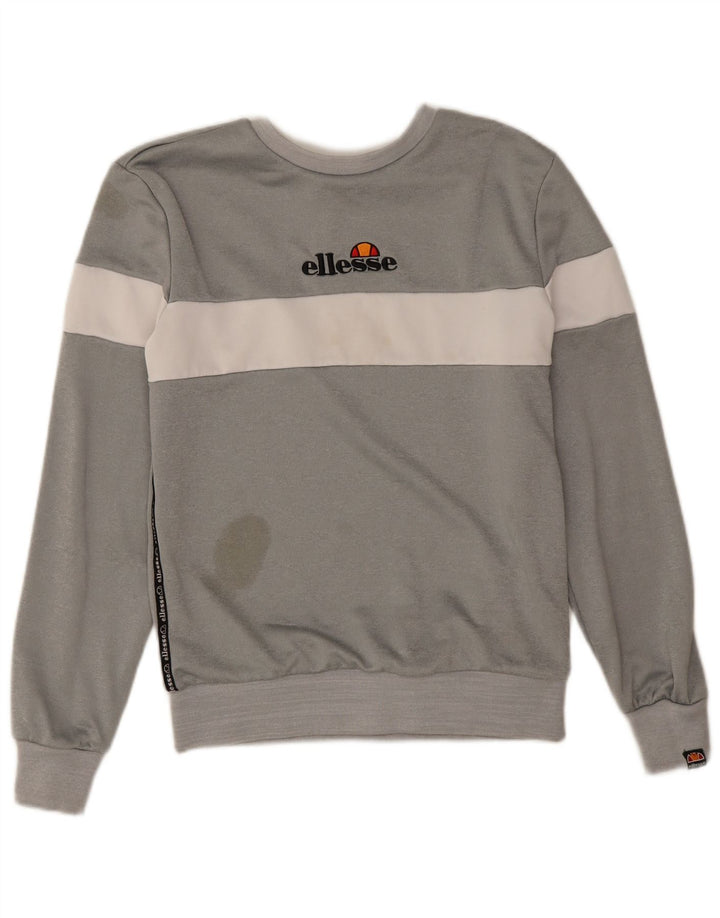 Ellesse Sweat-shirt graphique pour homme Petit gris Colorblock Polyester