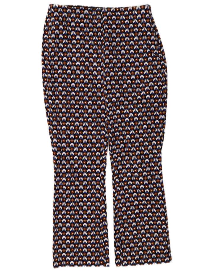 Zara Femme Pantalon Court Medium W28 L26 Multicolore Géométrique