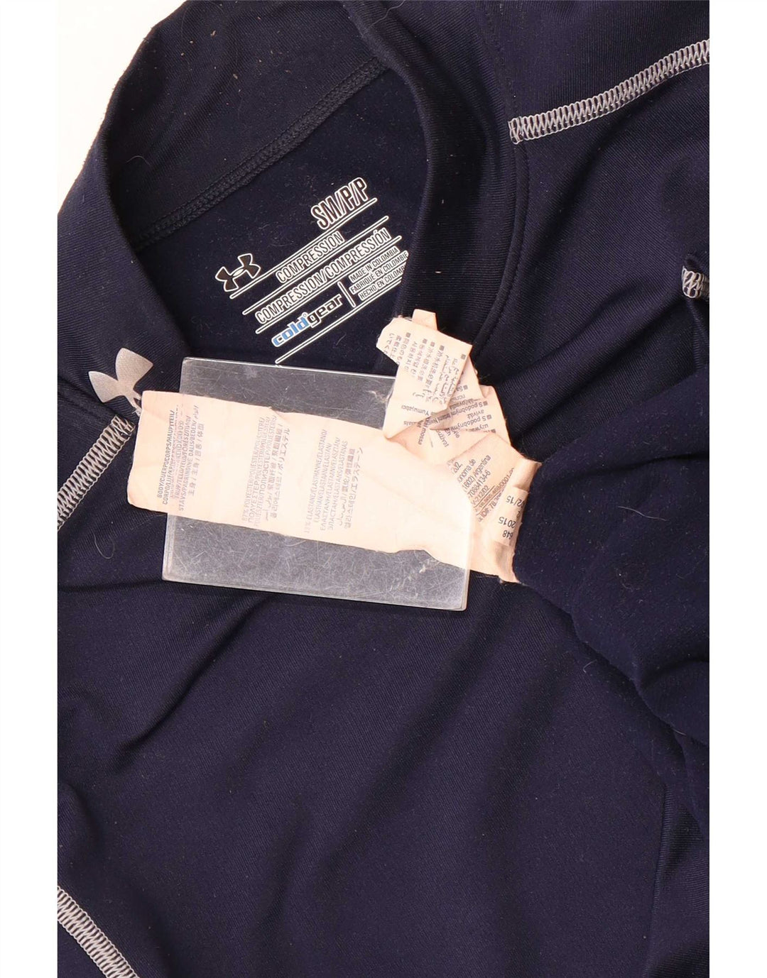 Under Armour Cold Gear Graphic Haut à manches longues pour homme Bleu marine rayé