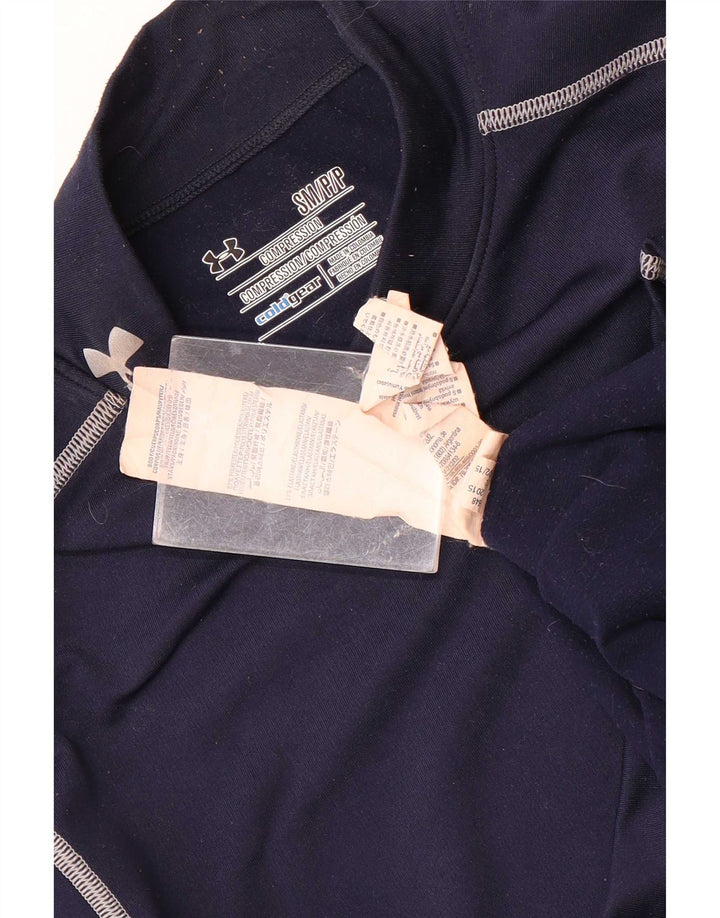 Under Armour Cold Gear Graphic Haut à manches longues pour homme Bleu marine rayé