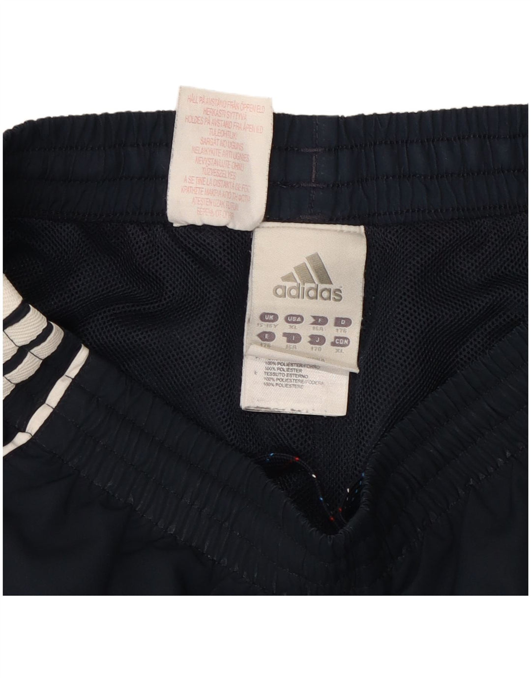 ADIDAS Boys Graphic Sport Shorts 15-16 Years  Navy Blue Polyester