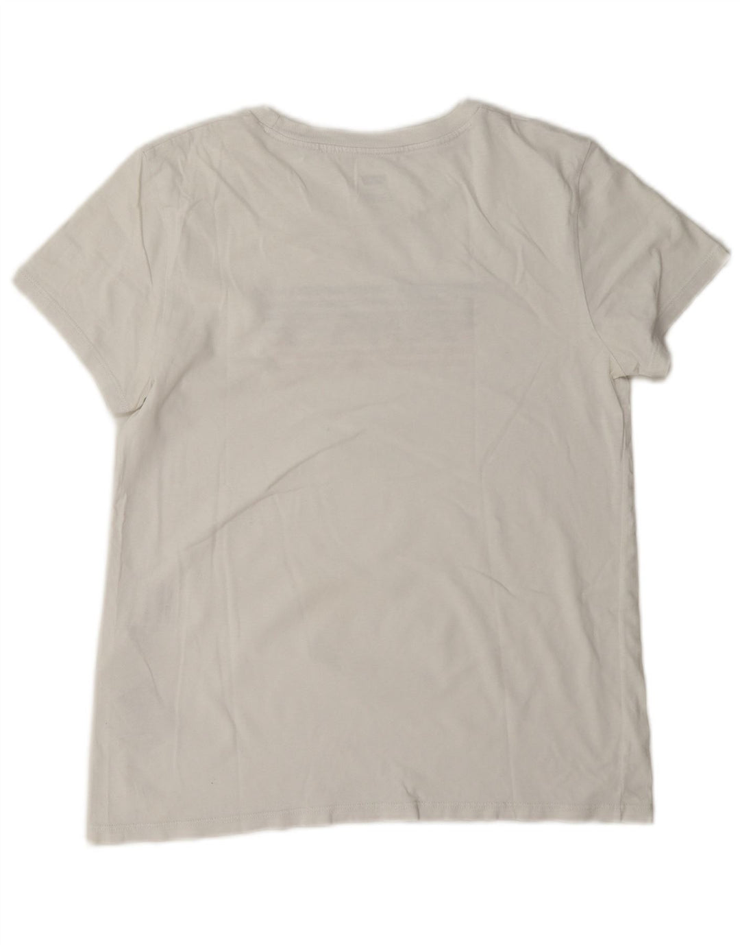Levi's T-Shirt Graphique Femme UK 14 Coton Blanc Moyen