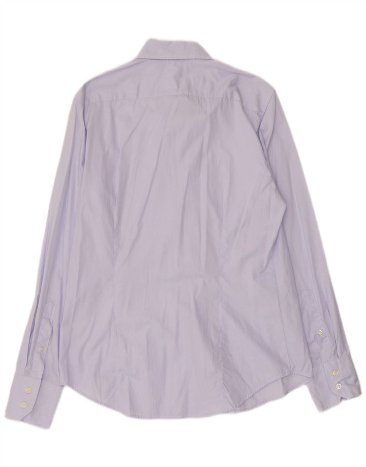 BENETTON Chemise Homme Large Violet Coton