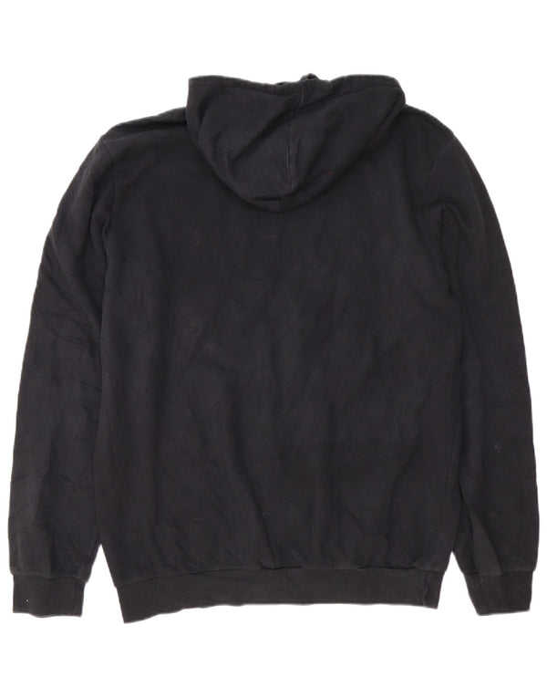 Adidas Pull à capuche coupe classique pour homme en coton noir Taille L
