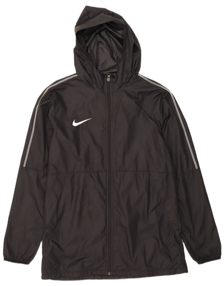 Nike Veste de pluie à capuche pour homme UK 40 Large Noir Polyester