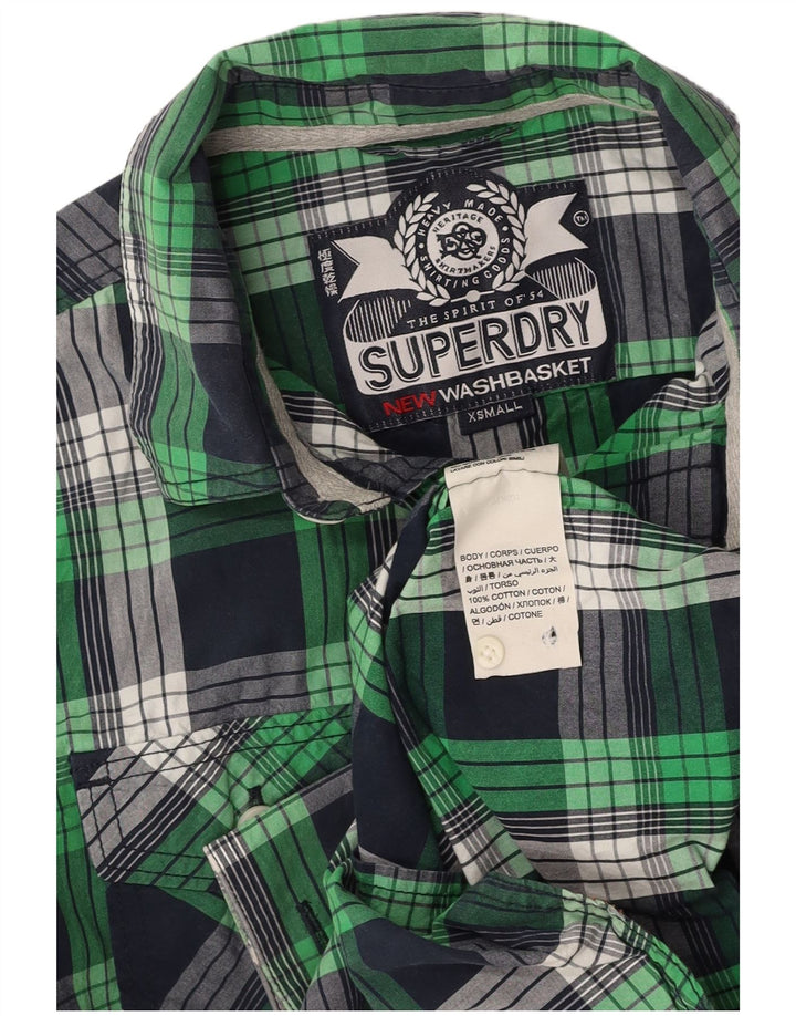 SUPERDRY Chemise Homme XS Bleu Marine Carreaux Coton