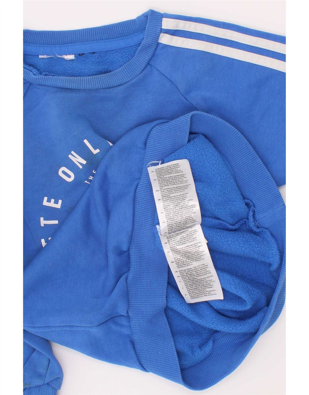 Adidas Sweat-Shirt Graphique Garçon 2-3 Ans Bleu Coton