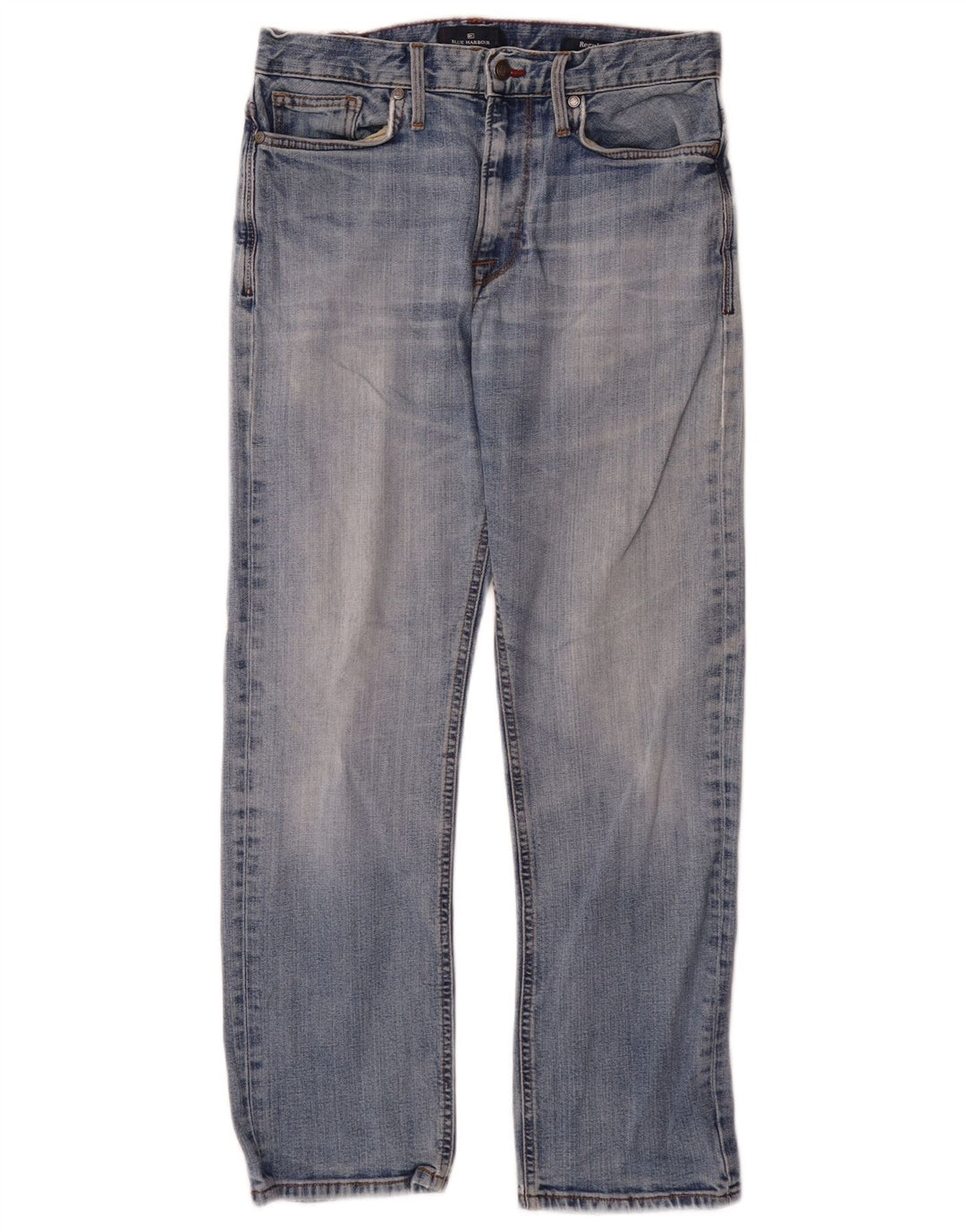 Marks & Spencer Jean droit bleu Harbour Regular pour homme W30 L29 coton