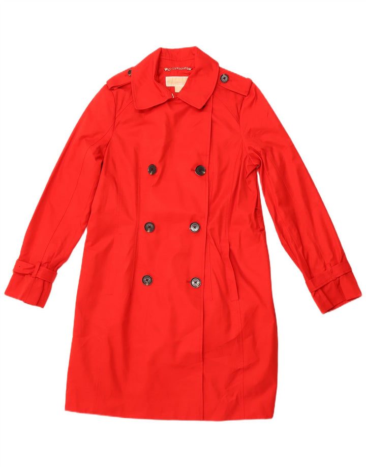 MICHAEL KORS Trench Femme UK 12 Coton Rouge Moyen