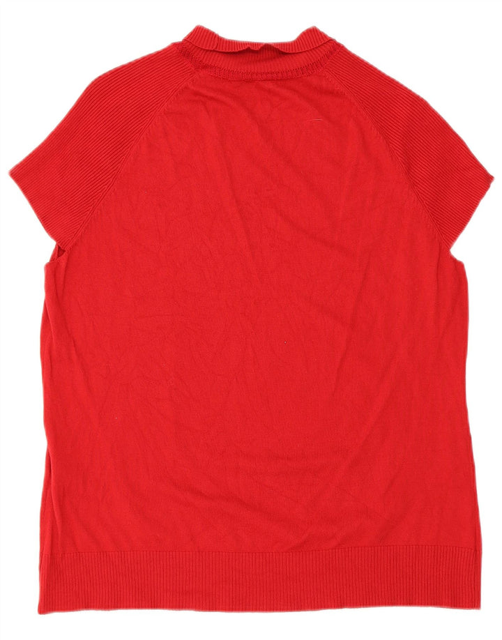 ELENA MIRO Chemisier régulier pour femme UK 44 Viscose rouge moyen