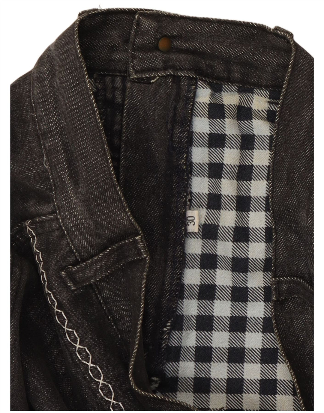 VINTAGE Jupe en Jean Femme W30 Gris Moyen