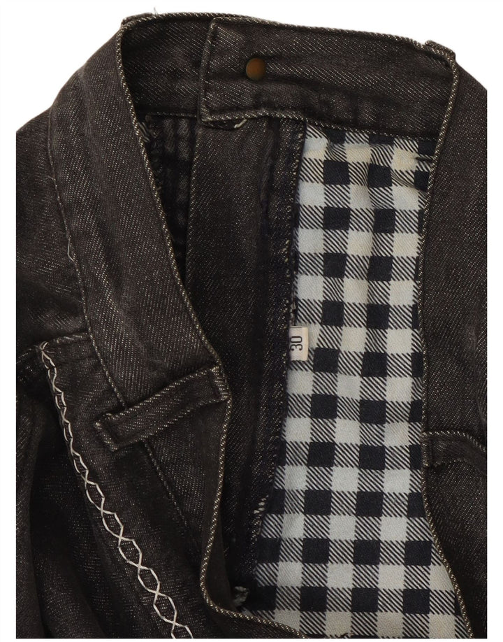 VINTAGE Jupe en Jean Femme W30 Gris Moyen