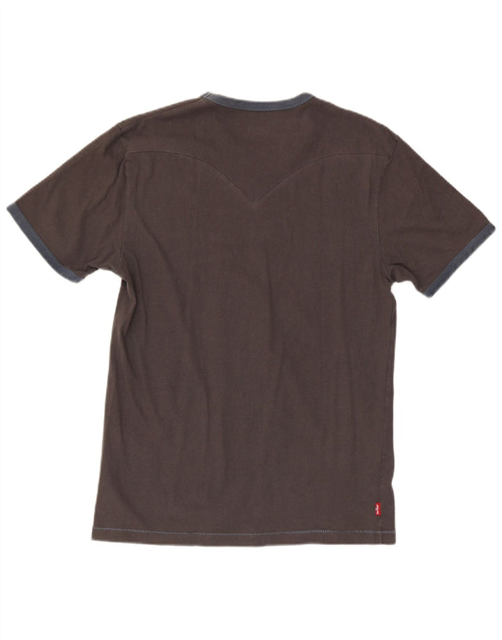 Levi's T-Shirt Graphique Homme Gris Large Coton
