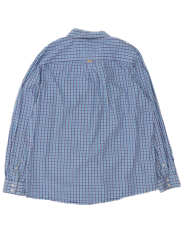 Crew Clothing Chemise classique pour homme XL en coton vichy bleu