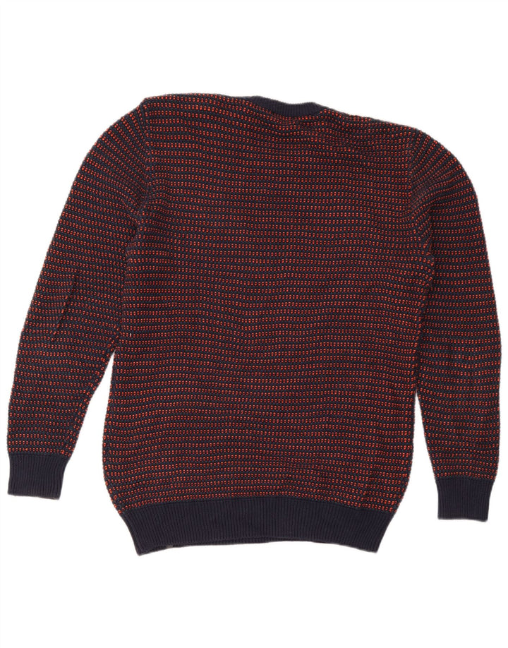 Diesel Pull ras du cou pour homme en coton rayé bleu marine moyen