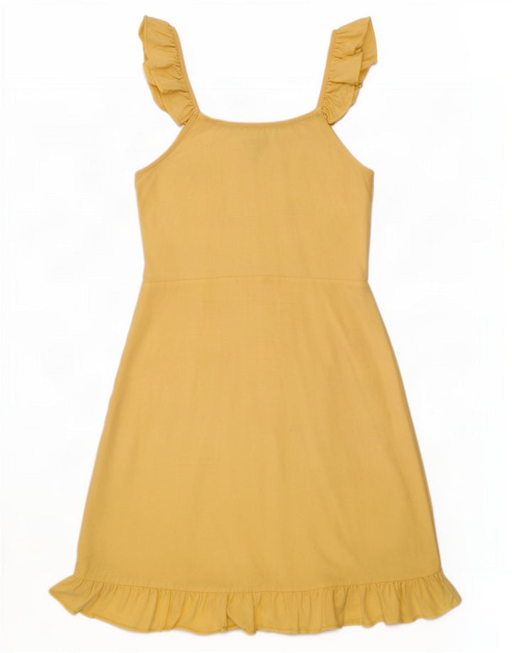 French Connection Robe d'été pour femme UK 8 Small Jaune Modal