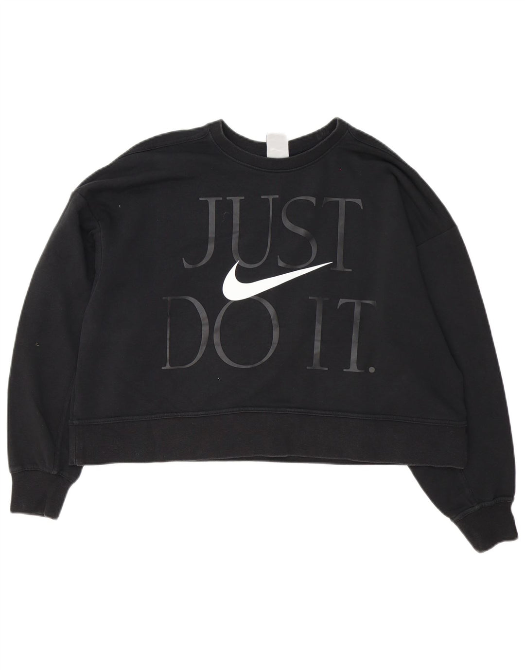 Nike Femme Dri Fit Graphic Sweat-shirt surdimensionné UK 16 Grand Noir