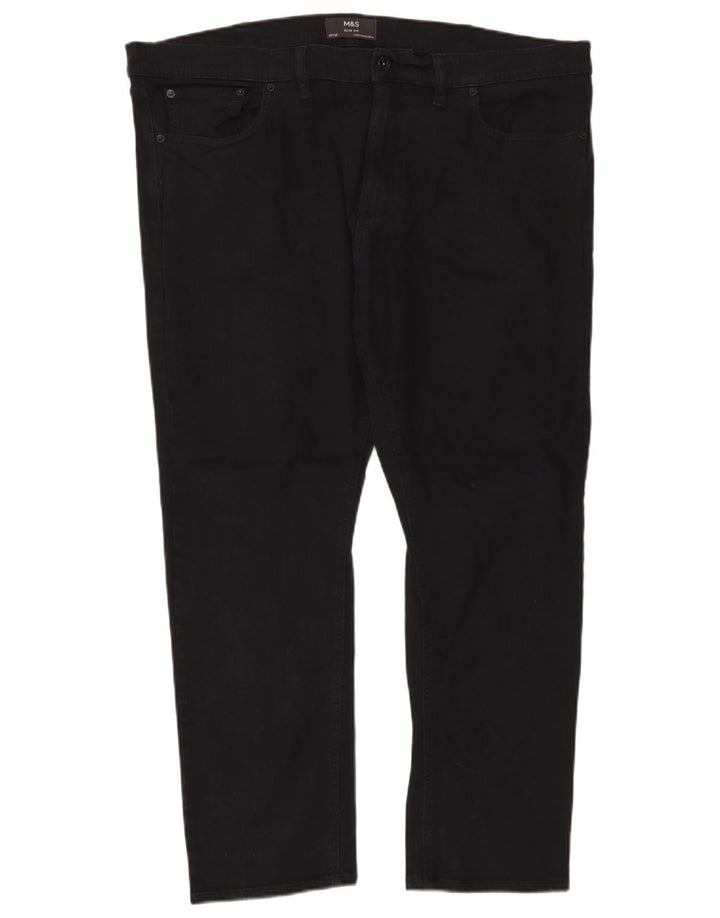 Marks & Spencer Jean Slim Homme W42 L29 Coton Noir