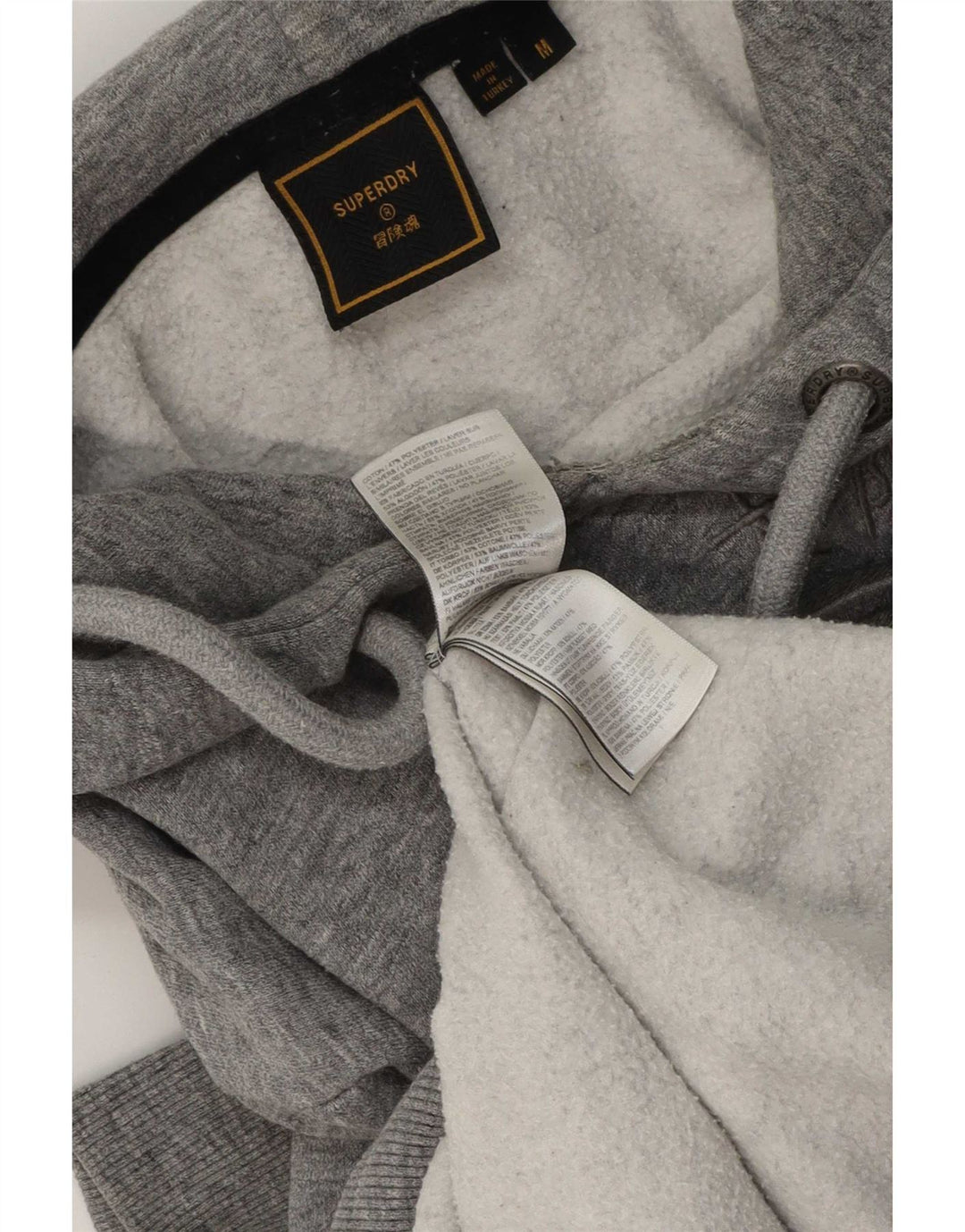 Superdry Pull à Capuche Graphique Homme Gris Moyen Moucheté Coton